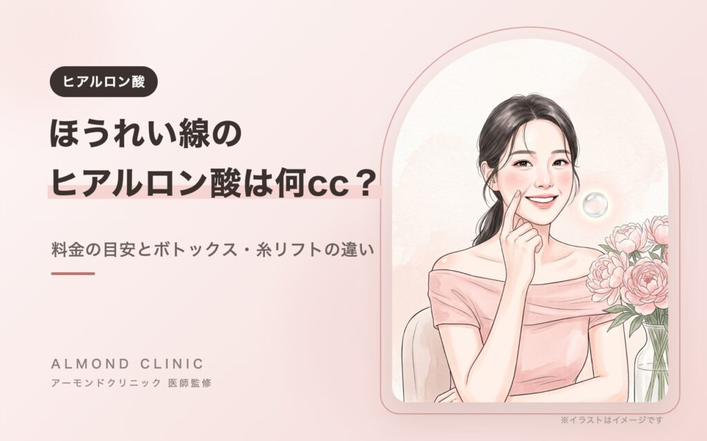 ほうれい線のヒアルロン酸は何cc？料金の目安とボトックス・糸リフトの違い