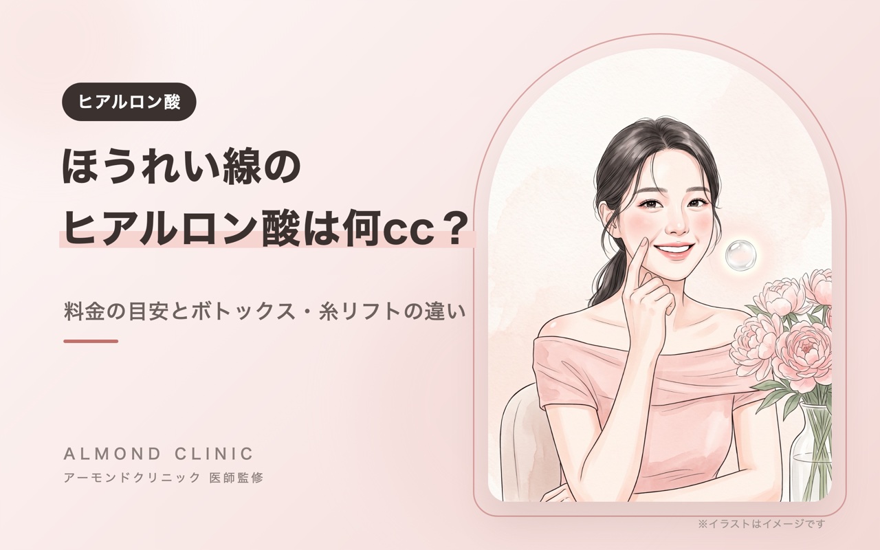 ほうれい線のヒアルロン酸は何cc？料金の目安とボトックス・糸リフトの違い