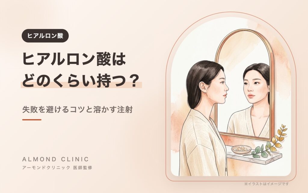 ヒアルロン酸はどのくらい持つ？失敗を避けるコツと溶かす注射