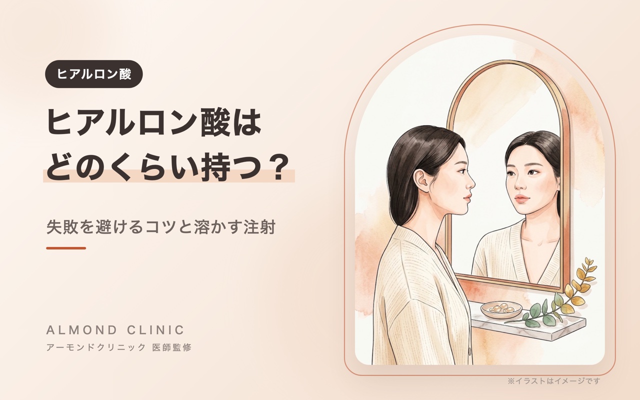 ヒアルロン酸はどのくらい持つ？失敗を避けるコツと溶かす注射