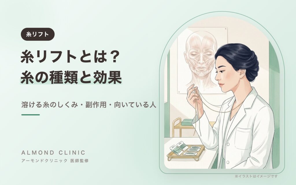 糸リフトとは？糸の種類と効果 溶ける糸のしくみ・副作用・向いている人