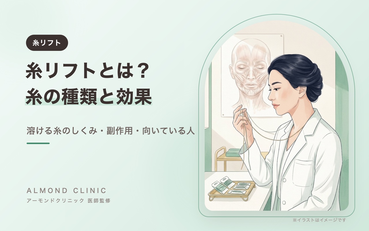 糸リフトとは?糸の種類と効果 溶ける糸のしくみ・副作用・向いている人