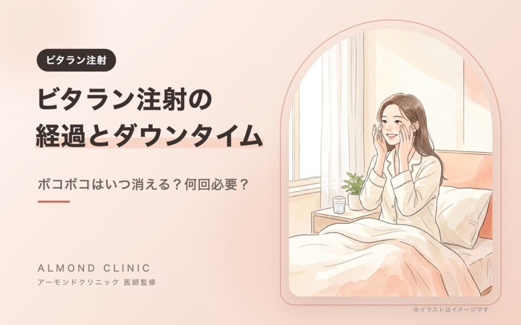 ビタラン注射の経過とダウンタイム ボコボコはいつ消える？何回必要？