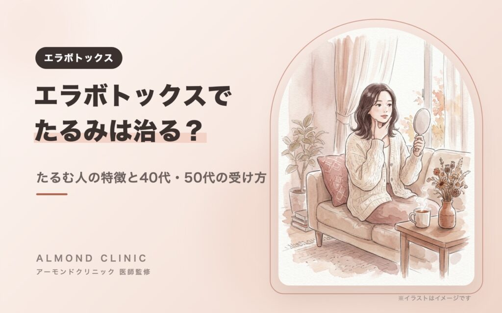 エラボトックスでたるみは治る？たるむ人の特徴と40代・50代の受け方、選び方を医師が解説
