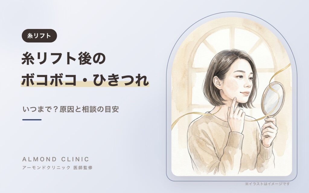糸リフト後のボコボコ・ひきつれはいつまで？