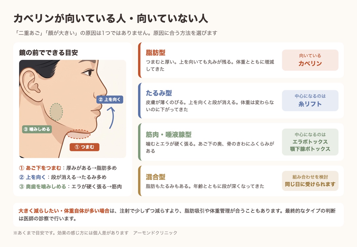 カベリンが向いている人・向いていない人の見分け方の図