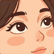 上を向いて鏡越しに目の下を見るイラスト