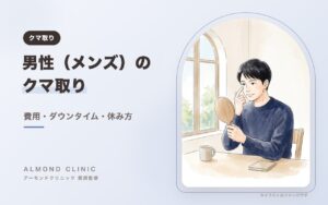 男性（メンズ）のクマ取り　費用・ダウンタイム・休み方