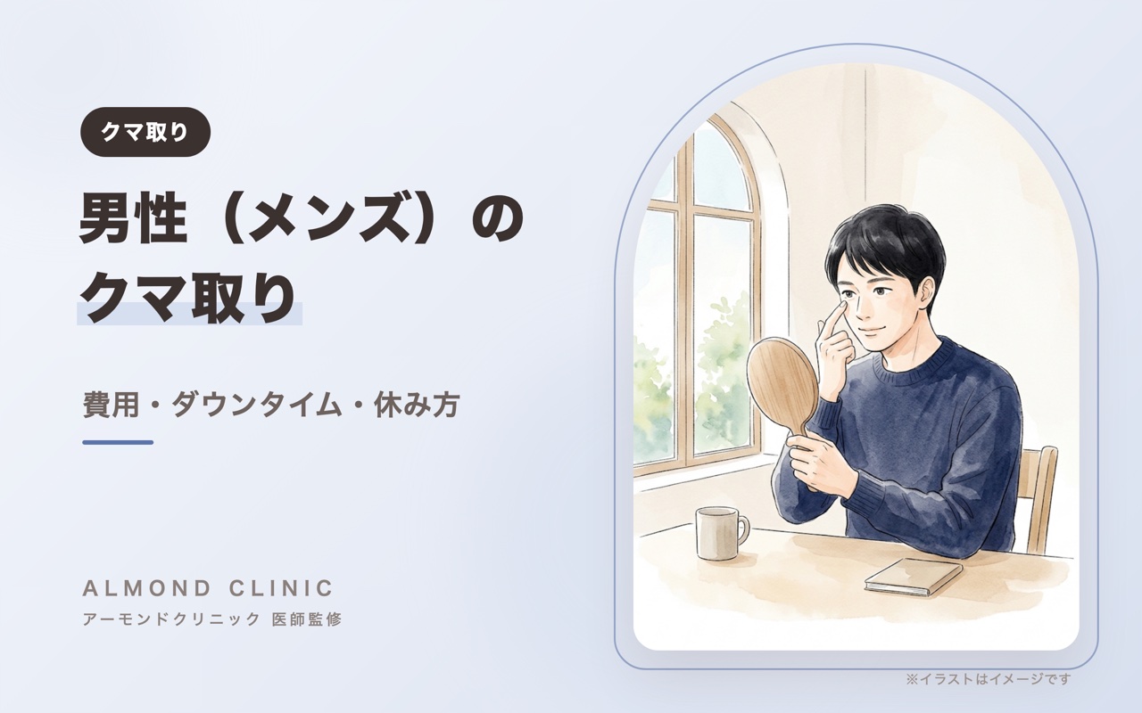 男性（メンズ）のクマ取り　費用・ダウンタイム・休み方