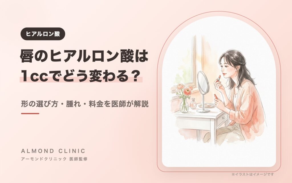 唇のヒアルロン酸は1ccでどう変わる？形の選び方・腫れ・料金を医師が解説