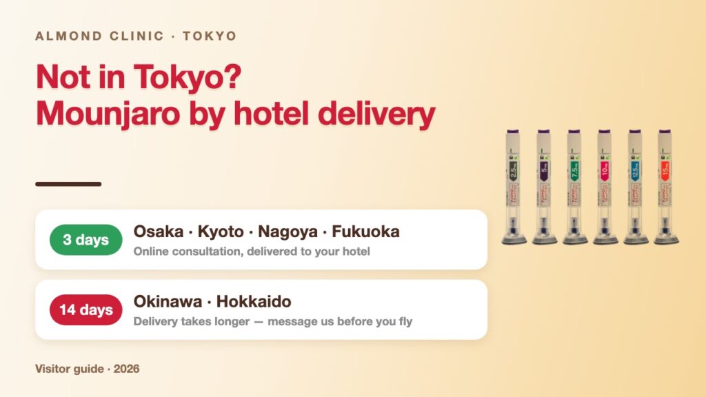 Mounjaro outside Tokyo by hotel delivery