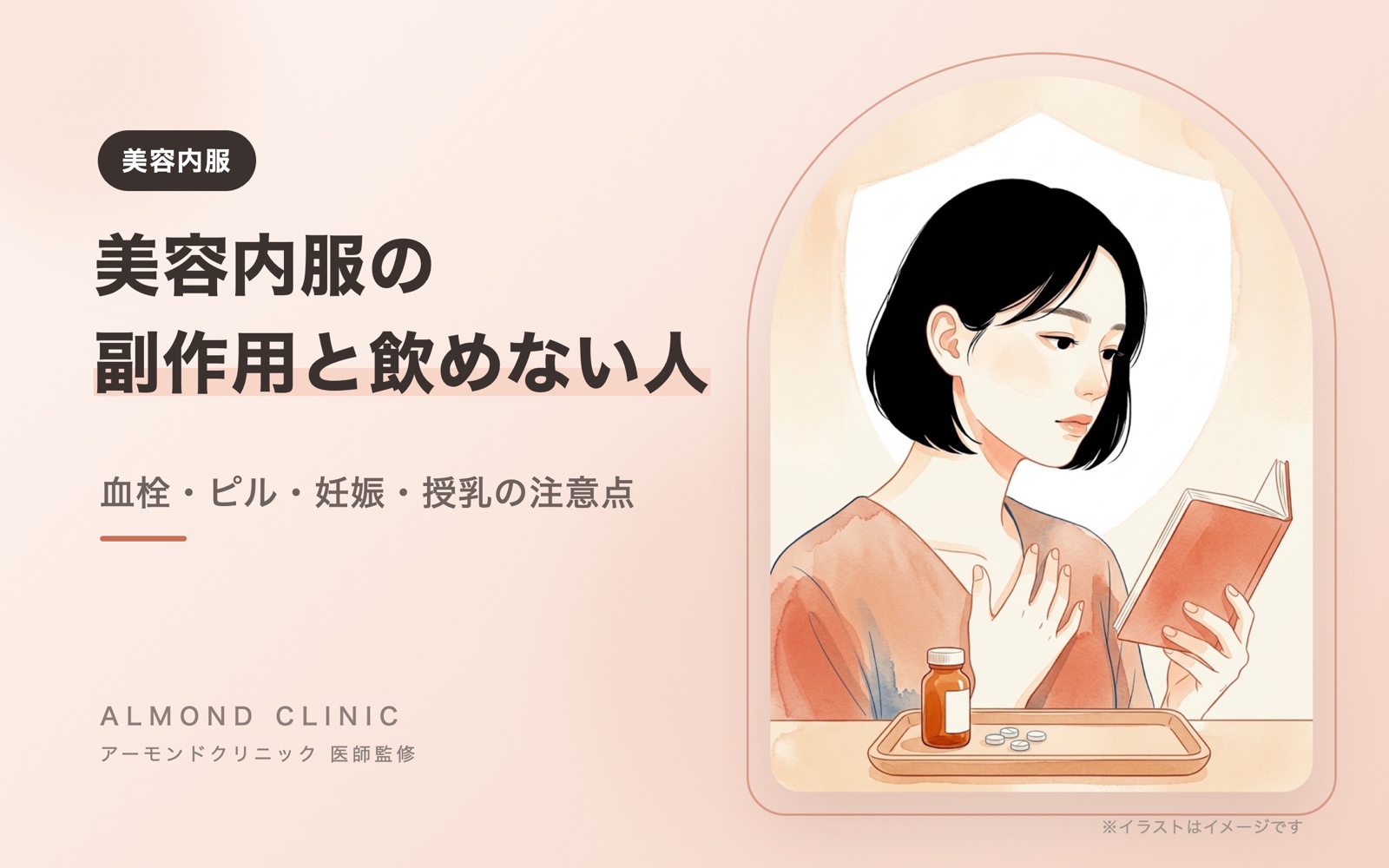 美容内服のコラムの表紙イラスト