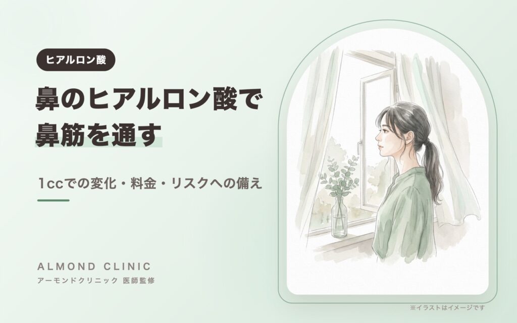 鼻のヒアルロン酸で鼻筋を通す｜1ccでの変化・料金・リスクへの備えを医師が解説
