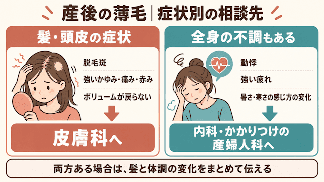 産後の薄毛の相談先